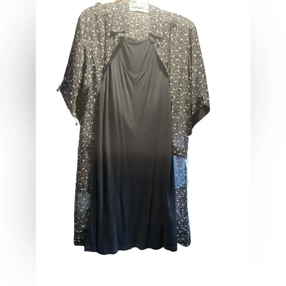 See by Chloe 3/4 sleeve pleated button up shift dress sz 8 textured - Picture 6 of 9